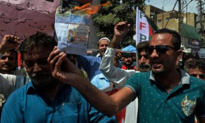Angry citizens took to the streets in protest against high power bills in Pakistan on Monday, as the government vowed to crack down on electricity theft.