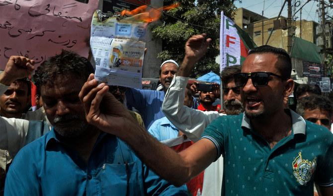 Angry citizens took to the streets in protest against high power bills in Pakistan on Monday, as the government vowed to crack down on electricity theft.