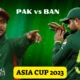 Watch Live Today's Asia Cup 2023 - Stage 4 Cricket Match Pakistan VS Bangladesh