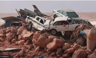 Whole neighbourhoods in Derna were washed out to sea