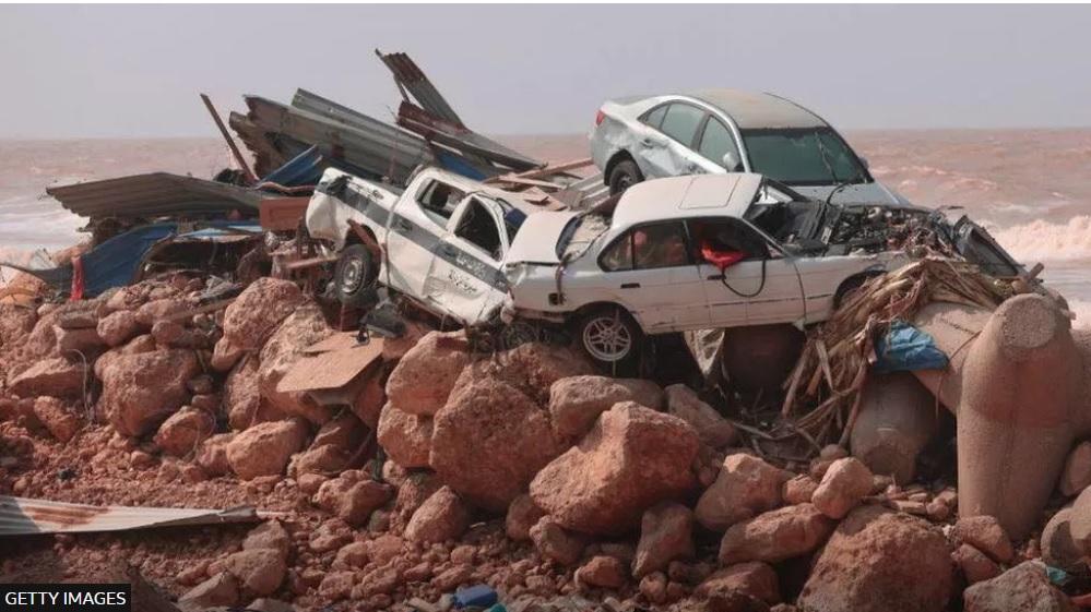 Whole neighbourhoods in Derna were washed out to sea